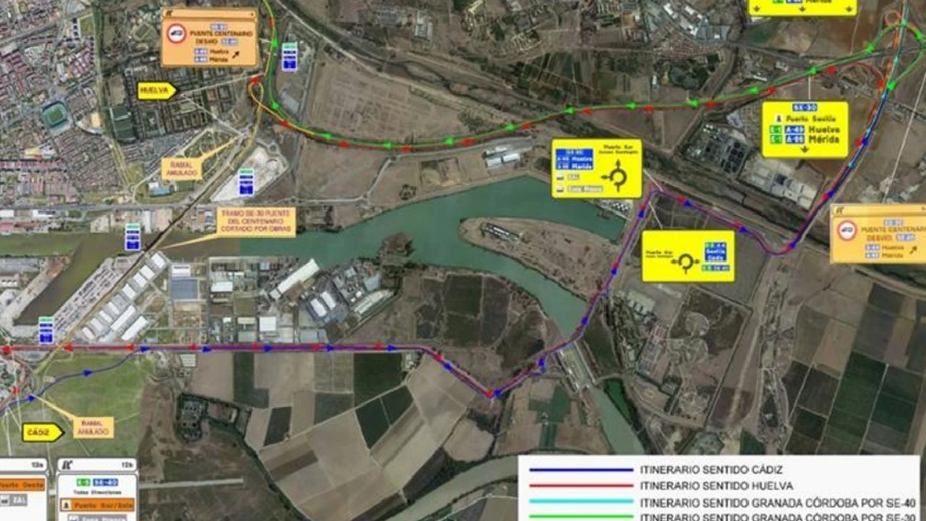 Atención: cortes de tráfico desde el lunes hasta el viernes por obras en el Puente del V Centenario