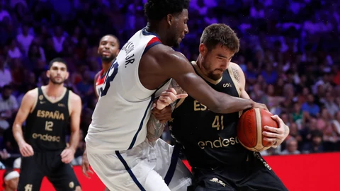 Juancho y Jaren Jackson Jr., en el reciente España-Estados Unidos