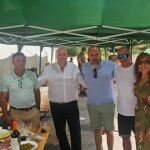 En la imagen, José Fernando Velilla, Manuel Menéndez, Óscar Cruz, Javier Calvo, Carlos Solla, Susana Garrido y Paul Bueno