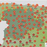 Mapa de calor de Castilla y León de este domingo 20 de agosto
