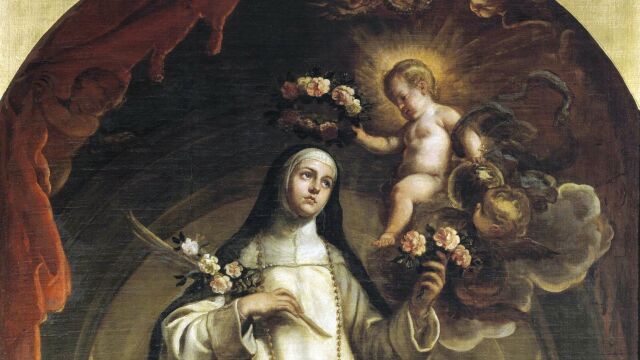 Santa Rosa de Lima representada en una obra de Claudio Coello