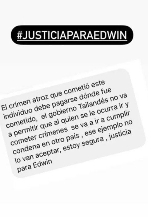 Story de la cuenta de Edwin