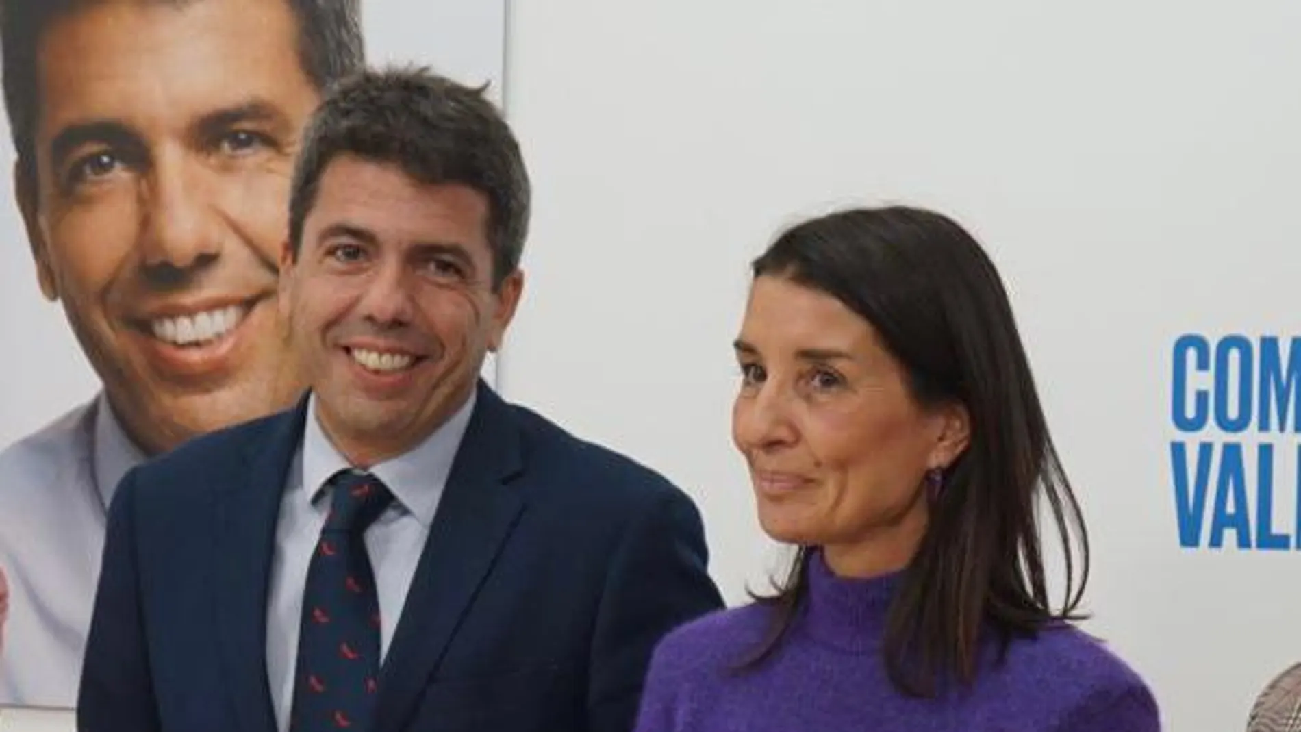 El presidente de la Generalitat valenciana, Carlos Mazón, y la consellera de Hacienda, Ruth Merino