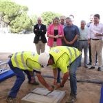 Mañueco, Blanco y Guarido asisten a la colocación de la primera piedra de la futura residencia pública de Zamora