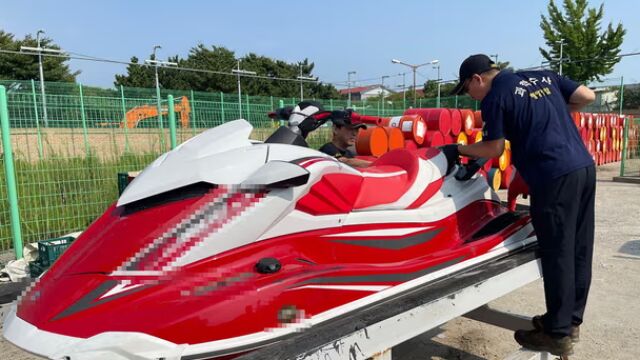 La moto acuática en la que huyó el disidente de Corea del Sur