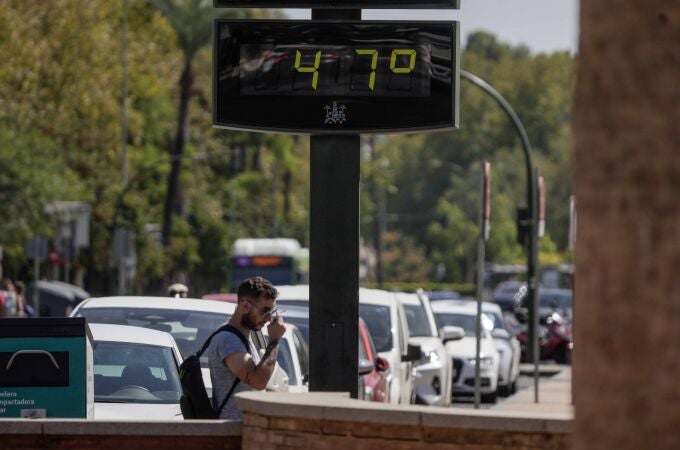 Un termómetro en Córdoba marcando 47 grados