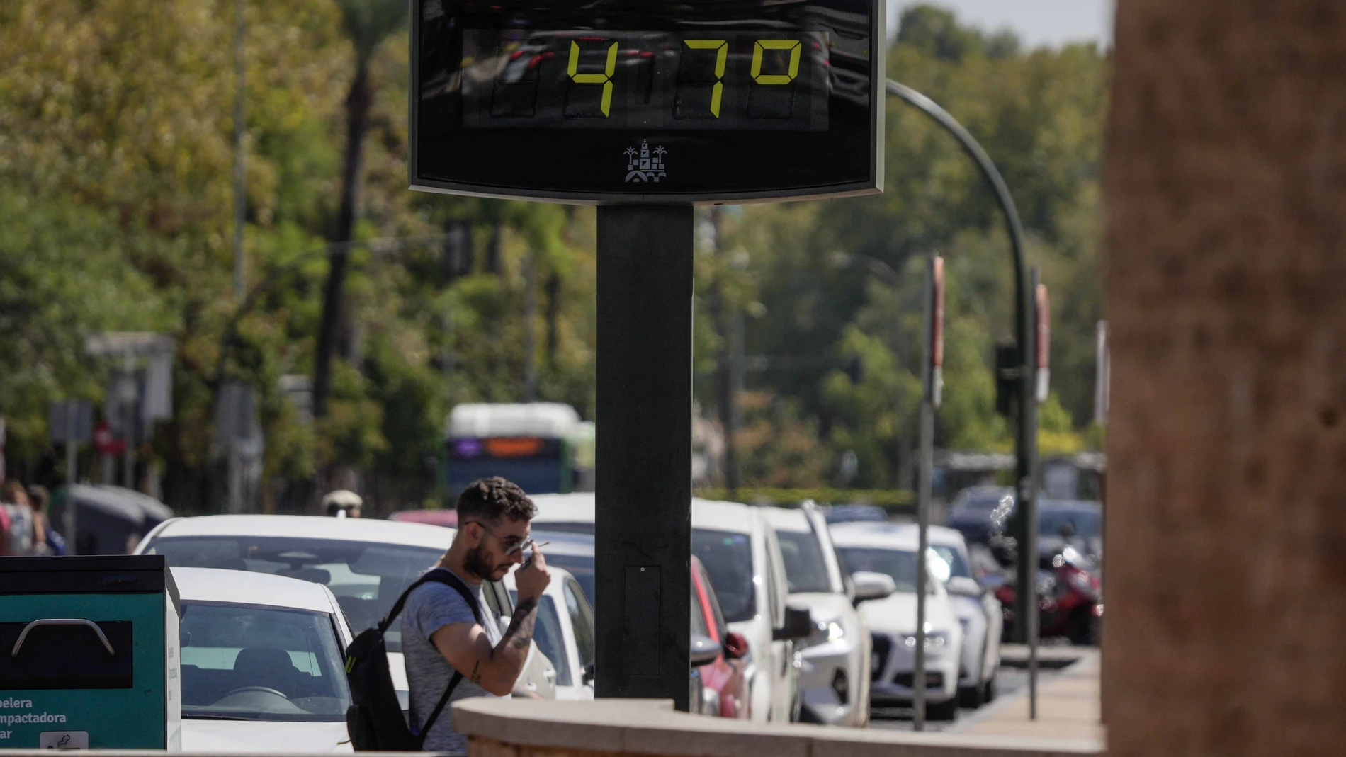 Un termómetro en Córdoba marcando 47 grados