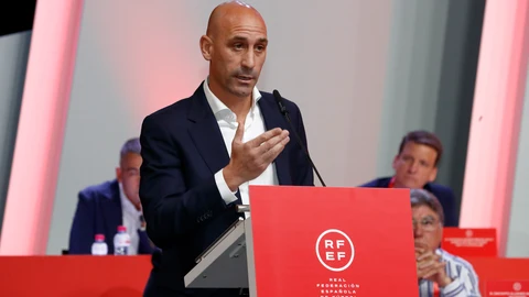 Luis Rubiales, en su comparecencia en la Asamblea de la RFEF