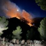 Incendios.- Estabilizado un incendio forestal declarado la pasada noche en Valle Perdido (Murcia)