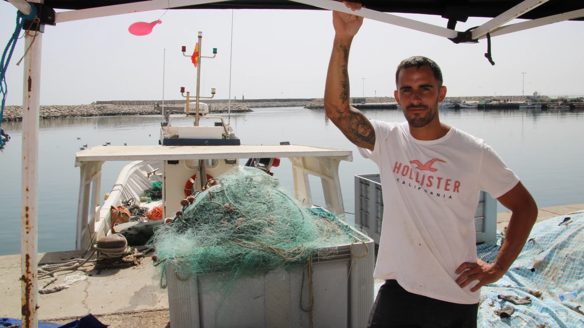 Jonathan Sánchez, patrón de pesquero en aguas próximas al Peñón de Gibraltar