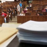 Examen EvAU en la acultad de Farmacia. 