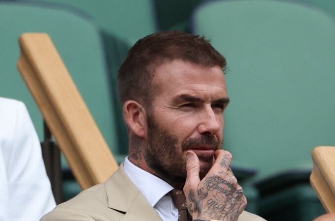 Wimbledon (United Kingdom), 05/07/2023.- David Beckham, President and co-owner of US soccer club Inter Miami, in the royal box at the Wimbledon Championships, Wimbledon, Britain, 05 July 2023. (Tenis, Reino Unido) EFE/EPA/NEIL HALL EDITORIAL USE ONLY