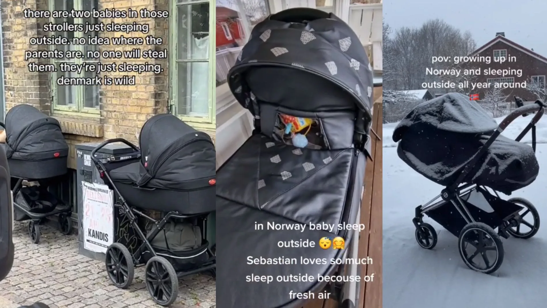 En los países nórdicos es una costumbre que los bebés duerman en la calle en pleno invierno