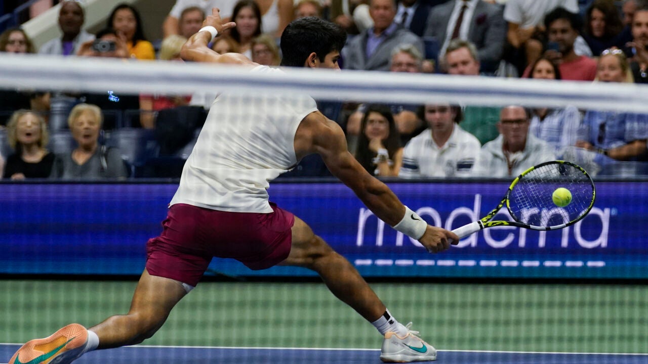 Alcaraz's best points in the second round of the US Open against Harris