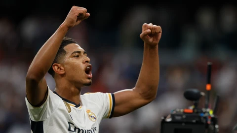 Bellingham celebra uno de los goles con el Real Madrid
