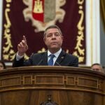 Emiliano García-Page pronuncia su discurso de investidura para revalidar el cargo por tercera vez consecutiva