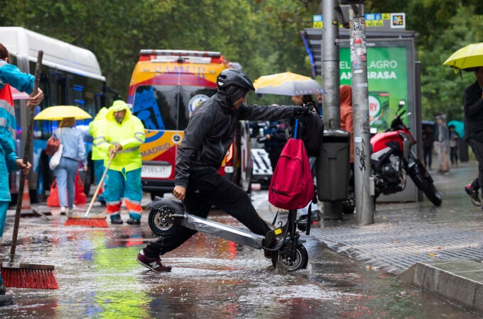 Fuertes lluvias en Madrid 