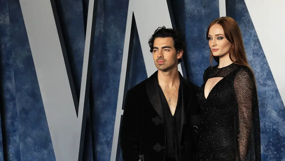 Joe Jonas and Sophie Turner arrive at the 2023 Vanity Fair Oscar Party following the 95th annual Academy Awards ceremony, at the Wallis Annenberg Center for the Performing Arts in Beverly Hills, California, USA.