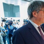 Carles Puigdemont and Spanish Second Deputy PM Yolanda Diaz meet in Brussels