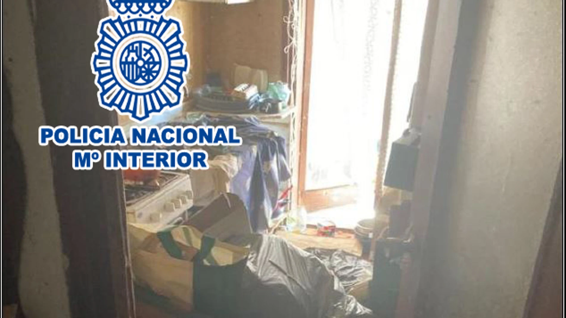 Imagen de la casa en la que vivía la anciana, en condiciones insalubres