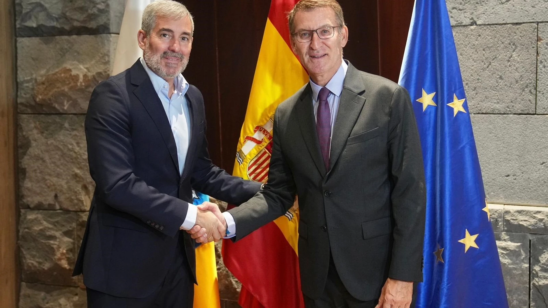 AV.- Feijóo y Clavijo apuntalan el apoyo del PP a una 'agenda canaria' que persigue la "igualdad" entre los españoles