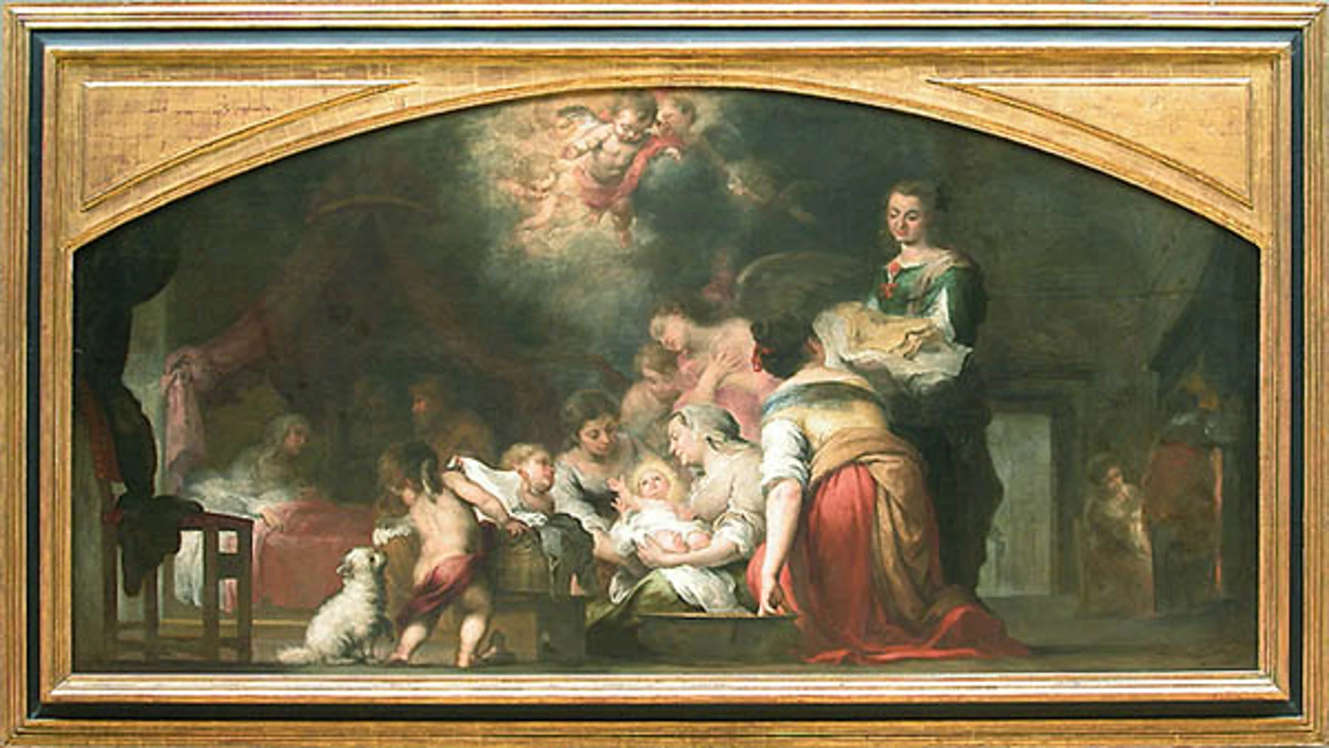 El nacimiento de la Virgen en el Museo del Louvre