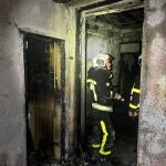 El incendio de una casa "okupada" en el centro de Getafe