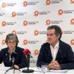 La presidenta de SCC; Elda Mata, y el vicepresidente, Àlex Ramos