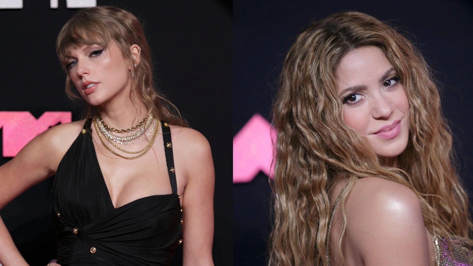 Taylor Swift y Shakira durante los MTV VMAs 2023