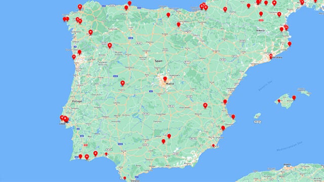 El 'Google Maps' con los mejores bares y restaurantes de España.