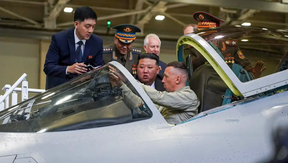 North Korean leader Kim Jong Un visits a Russian aircraft plant