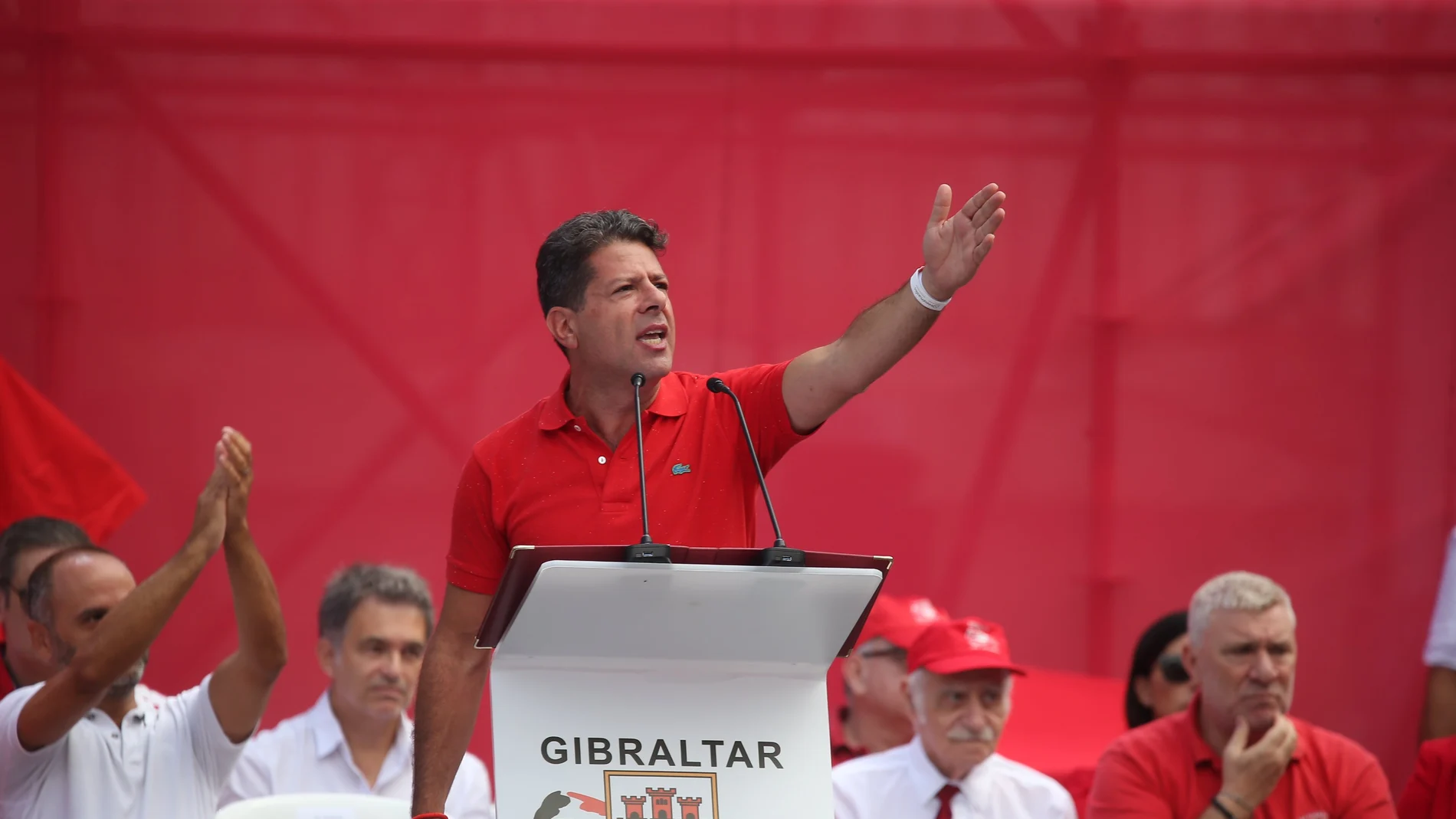 El ministro Principal de Gibraltar, Fabián Picardo, en los actos del National Day