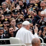 Pope Francis leads audience for the Carabinieri