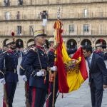 Multitudinaria Jura de bandera en la Plaza Mayor de Salamanca