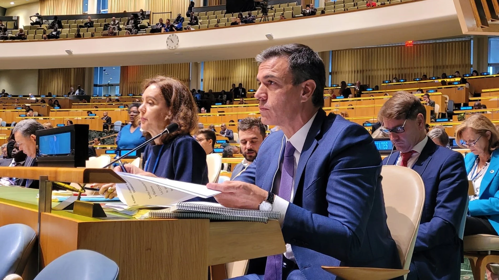 ONU.- Sánchez compromete 140 millones para los ODS y ofrece a España como sede de la cumbre de financiación