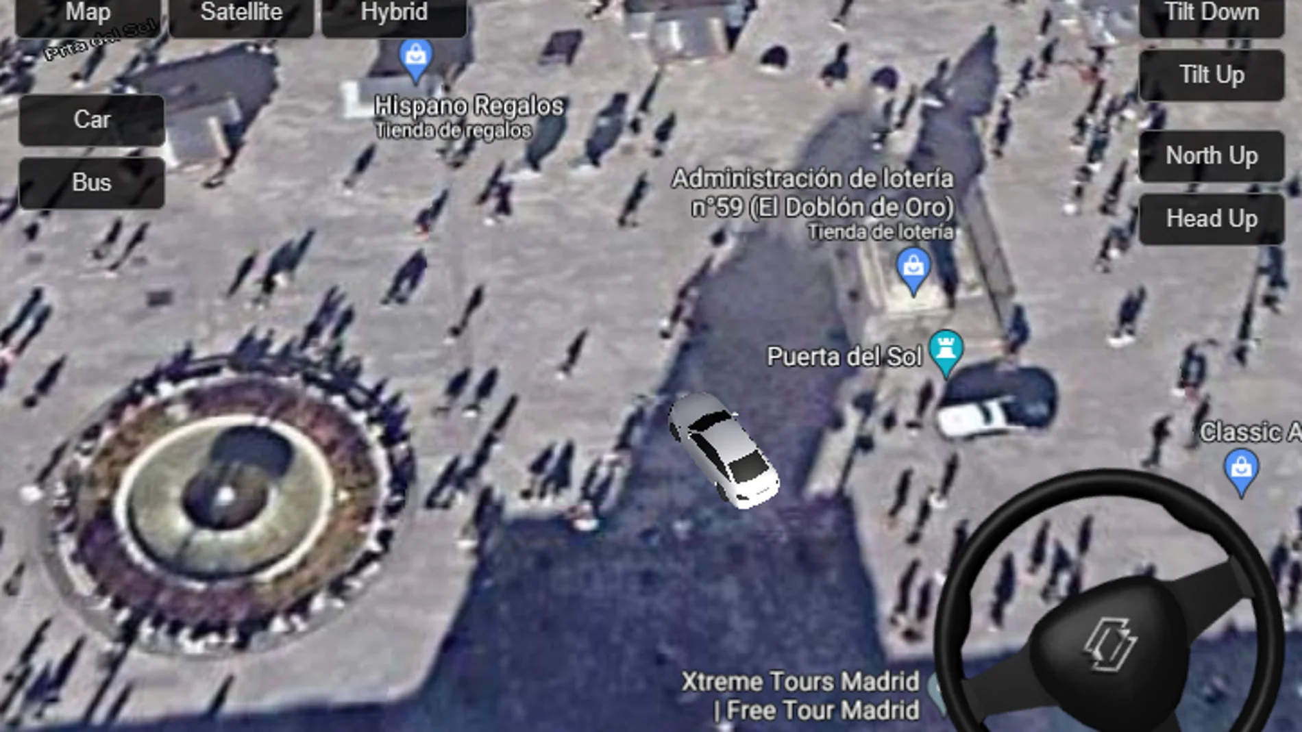 En este simulador web puedes conducir un coche 3D por Google Maps.