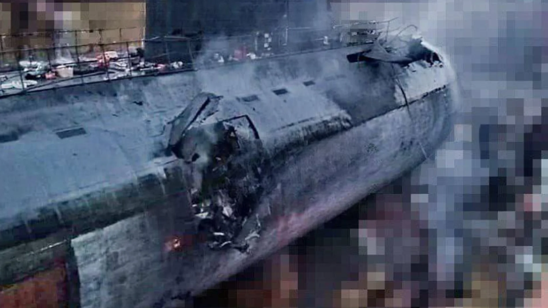 El submarino de la Armada rusa atacado en Sebastopol