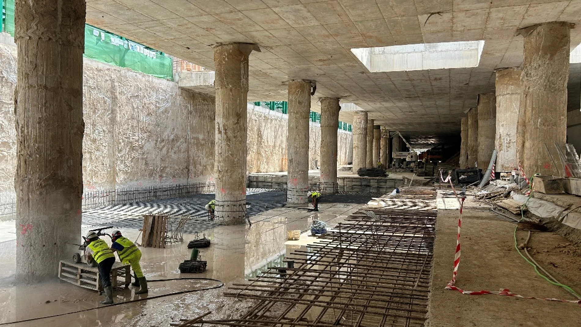 Imagen de las obras en la nueva estación de Murcia del Carmen MITMA 19/09/2023