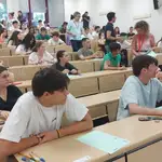 Estudiantes en la Universidad de Sevilla.