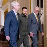 Ukrainian President Zelensky meets with members of the Congress at US Capitol