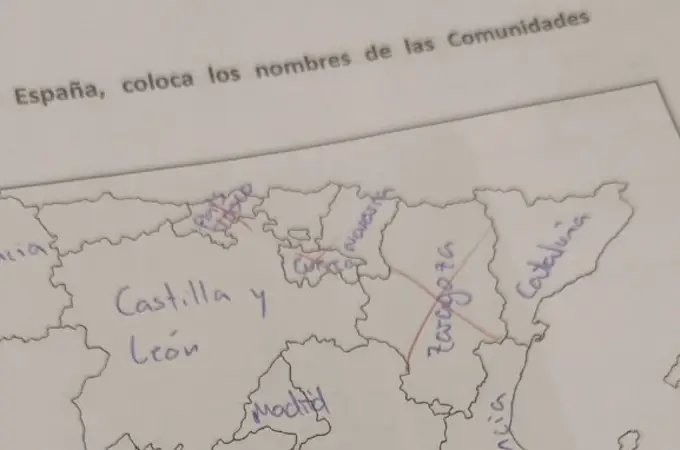 El examen de geografía de un alumno de 3º de la ESO viral por cómo nombra a Castilla-La Mancha