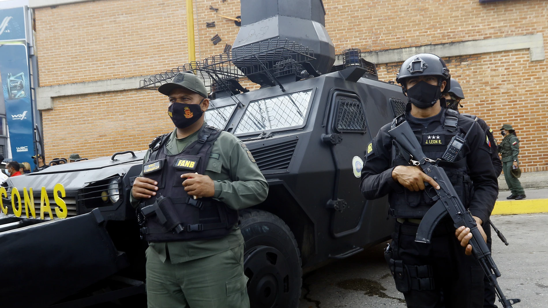 April 7, 2022, Valencia, Carabobo, Venezuela: April 07, 2022. Members of the security corps CONAS (national anti extortion and kidnapping command) during the beginning of the security operation Easter Week 2022, which took place in the north Bolivar avenue in the city of Valencia, Carabobo state. Photo: Juan Carlos Hernandez (Foto de ARCHIVO) 07/04/2022