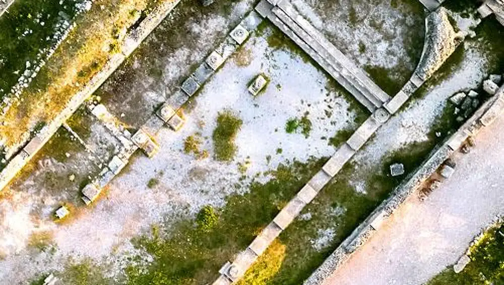 Imagen aérea del aula basilical