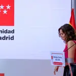 La presidenta madrileña, Isabel Díaz Ayuso, presenta su Estrategia Turística 2023-2026.