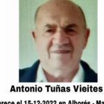 Cartel de búsqueda de Antonio Tuñas Vieites