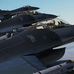 Varios cazas F-16 en DCS.