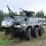 Imagen del vehículo blindado 6x6 de Patria
