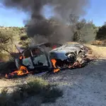 Vehículo incendiado en Albox (Almería)