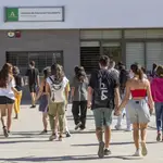 Los alumnos del IES Elena García Armada de Jerez han recuperado hoy viernes parcialmente la normalidad