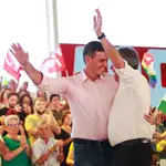 Pedro Sánchez y Juan Espadas en La RInconada